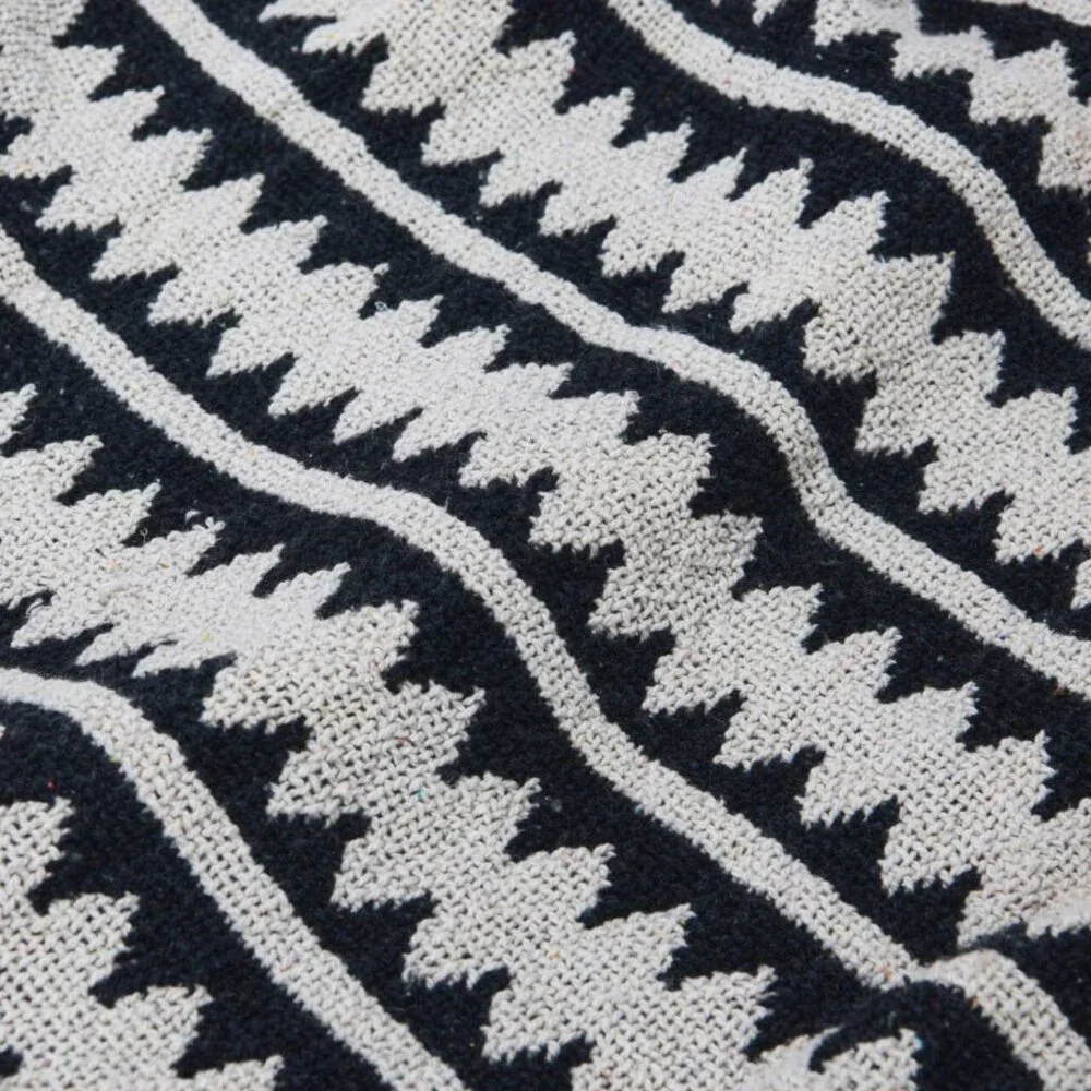 Creative Co-Op Striped Cotton Throw Blanket with Fringe/NWT